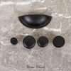 Old English Winchester Solid Brass Cabinet Cup Pull on Concealed Fix - Matt Black - Image 2