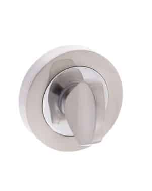 Senza Pari WC Turn and Release on Round Rose - Satin Nickel/Chome Plate