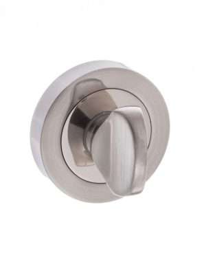 STATUS WC Turn and Release on Round Rose - Satin Nickel/Nickel Plate