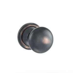 Old English Harrogate Solid Brass Mushroom Mortice Knob on Concealed Fix Rose - Antique Copper