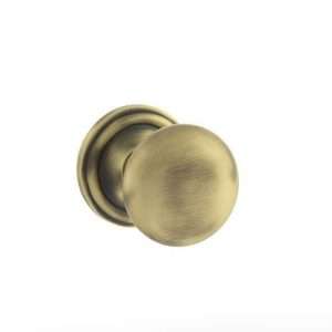 Old English Harrogate Solid Brass Mushroom Mortice Knob on Concealed Fix Rose - Matt Antique Brass