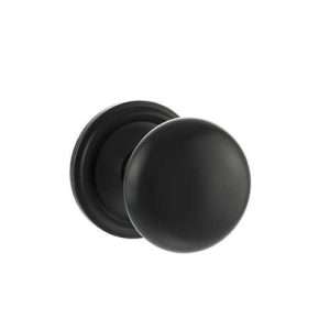 Old English Harrogate Solid Brass Mushroom Mortice Knob on Concealed Fix Rose - Matt Black