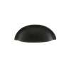 Old English Winchester Solid Brass Cabinet Cup Pull on Concealed Fix - Matt Black