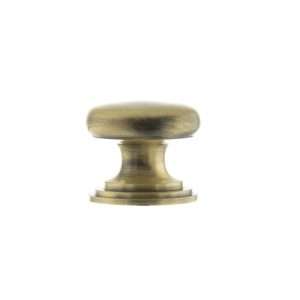 Old English Lincoln Solid Brass Victorian Knob 32mm on Concealed Fix - Antique Brass