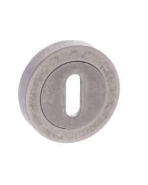 Old English Key Escutcheon - Distressed Silver