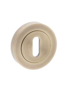 Old English Key Escutcheon - Matt Antique Brass