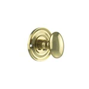 Old English Solid Brass Oval WC Turn and Release - Polished Brass