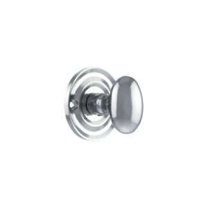 Old English Solid Brass Oval WC Turn and Release - Polished Chrome