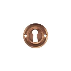 Old English Solid Brass Open Key Hole Escutcheon - Urban Satin Copper