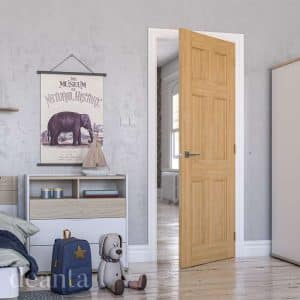 Oxford Prefinished Oak FD30 Internal Door FSC - Deanta Door