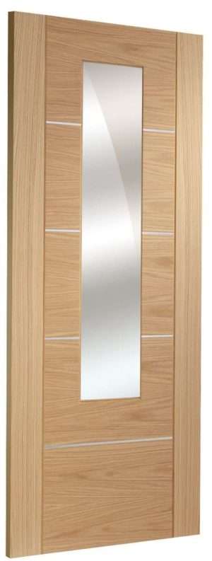 Internal Oak Pre-Finished Portici Door with Mirror - XL Joinery Doors