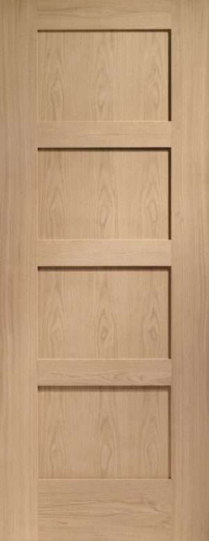 Internal Oak Shaker 4 Panel Fire Door - XL Joinery Doors