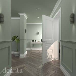 White Primed Balmoral Wall Panelling - Deanta Doors