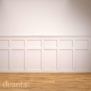 White Primed Hampton Wall Panelling - Deanta Doors