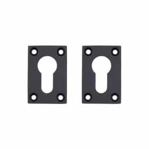 Slim Escutcheon (Pair) Matt Black - Deanta Doors