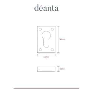 Slim Escutcheon (Pair) Matt Black - Deanta Doors