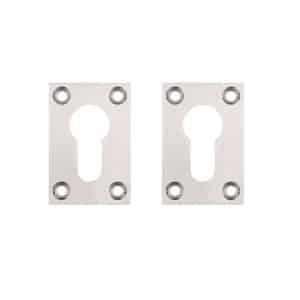 Slim Escutcheon (Pair) Satin Nickel Chrome - Deanta Doors