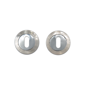 Escutcheon (Pair) Satin Nickel Chrome