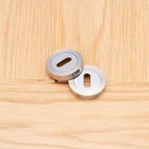 Escutcheon (Pair) Satin Nickel Chrome - Deanta Doors