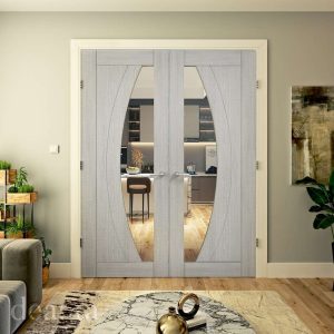 Ravello Light Grey Ash Glazed Internal Door FSC - Deanta Doors