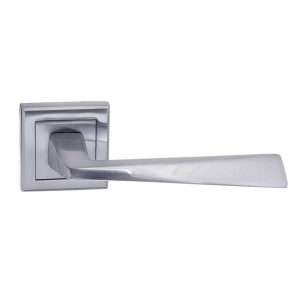 STATUS California Lever on Square Rose - Satin Chrome