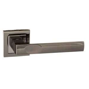 STATUS Kansas Lever on Square Rose - Black Nickel