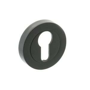 STATUS Euro Escutcheon on Round Rose - Matt Black