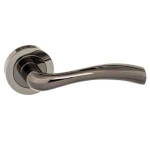 STATUS Texas Lever on Round Rose - Black Nickel