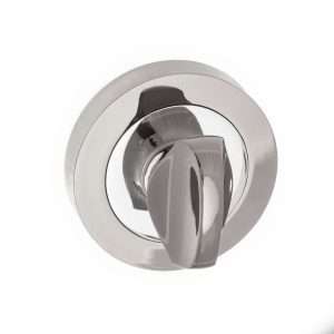 STATUS WC Turn and Release on Round Rose - Satin Chrome/Polished Chrome