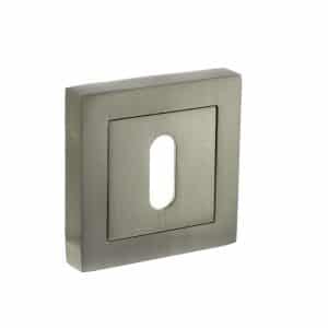 STATUS Key Escutcheon on S4 Square Rose - Satin Nickel