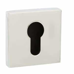 Senza Pari Euro Escutcheon on Flush Square Rose - Polished Chrome