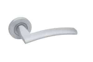 Ironmongery Genoa Satin Chrome Handle Hardware Privacy Pack - LPD Doors