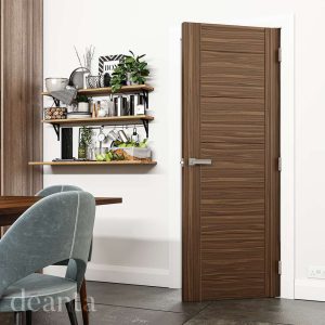 Seville Prefinished Walnut FD30 Internal Door FSC - Deanta Doors