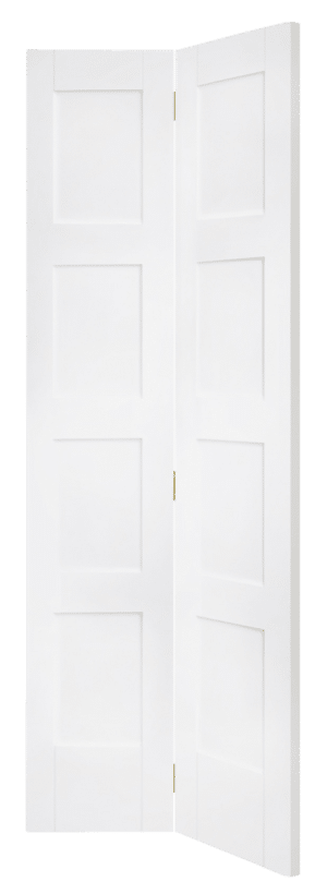 Shaker 4 Panel Bi-Fold Internal White Primed Door - XL Joinery Doors