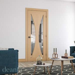 Sorrento Prefinished Oak Glazed Internal Door FSC - Deanta Doors