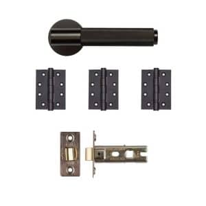 Sparta Latch Kit Matt Black Finish - Deanta Doors