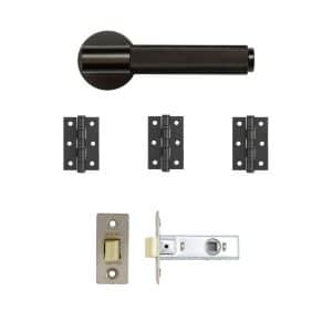 Sparta Latch Kit Matt Black Finish - Deanta Doors