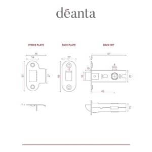 Tubular Latch Satin Nickel - Deanta Doors