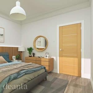 Valencia Prefinished Oak FD30 Internal Door FSC - Deanta Doors