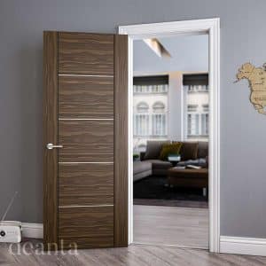 Valencia Prefinished Walnut FD30 Internal Door FSC - Deanta Doors