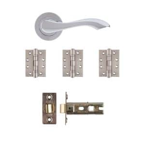 Veritas Latch Kit Polished Chrome Finish - Deanta Doors