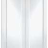 Internal White Primed Pattern 10 Pair Door with Clear Glass - XL Joinery Doors - Image 2