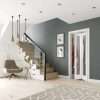 Internal White Primed Pattern 10 Bi-Fold Door with Clear Glass - XL Joinery Doors - Image 2