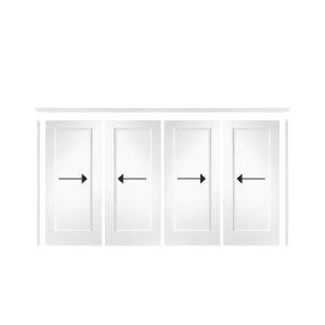 White Primed 3 Door Top Wardrobe Frame System (Inc Hardware Kit) - XL Joinery Doors