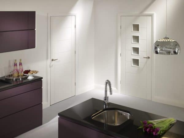 Palermo Internal White Primed Door with Obscure Glass - XL Joinery Doors - Image 4