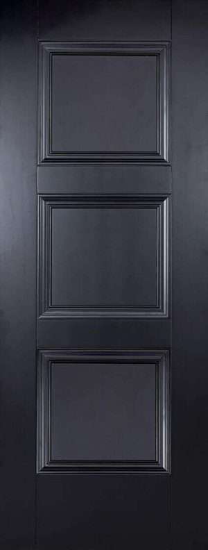 Amsterdam Primed Plus Black Internal Door - LPD Doors