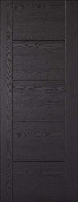 Vancouver Laminated Pre-finished Black Ash Laminated Internal Door - LPD Doors