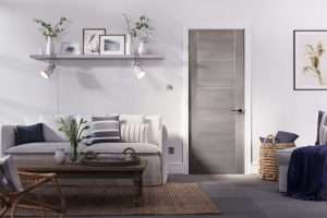 Vancouver Laminated Light Grey Laminated Internal Door - LPD Doors