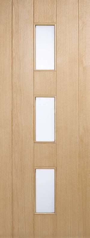 Copenhagen 3L Unfinished Oak External Door - LPD Doors