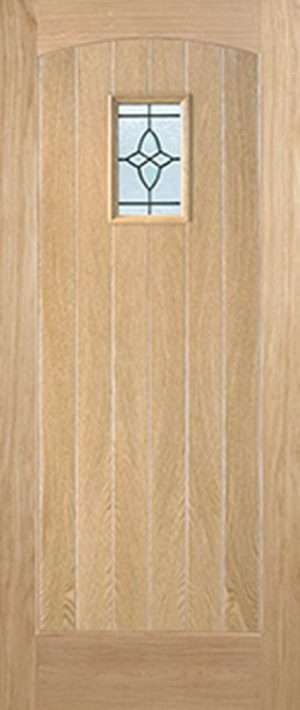 Cottage 1L Unfinished Oak External Door - LPD Doors